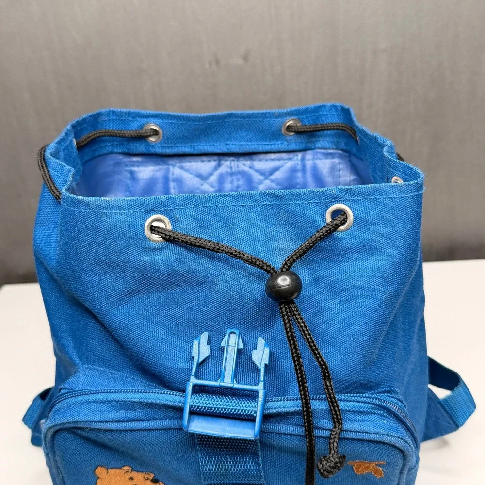Vtg 90s Disney Winnie The Pooh Kid's Pooh 100 Acre Woods Blue Mini Backpack Bag